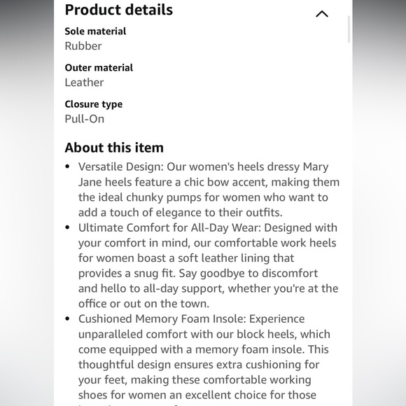 C.Paravano Women's Pump | Square Toe Low Block Heels Closed Toe Chunky Heels 🆕 - Picture 7 of 9